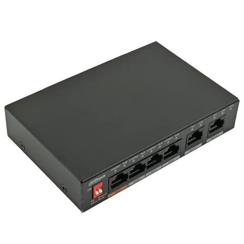 Switch 4 portos Ethernet switch 10/100 Mbps MDI MDIX PoE Internet elosztó Dahua PFS3006-4ET-60