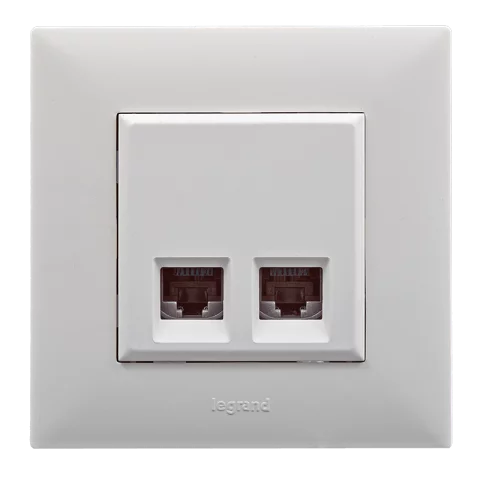 Legrand Niloé Step 2xRJ45 Cat5E UTP dupla internet aljzat fehér 863160