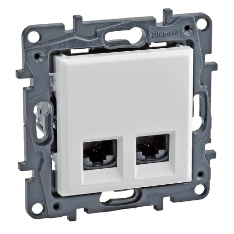 Legrand Niloé Step 2xRJ45 Cat5E UTP dupla internet aljzat fehér 863160