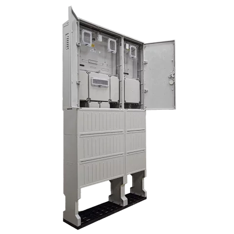 Csatári Plast PVT-K-L Á-V-H Fm-U 1/3 fázisú komb villanyóra szekrény lábazattal (n.+é+H) földkábeles