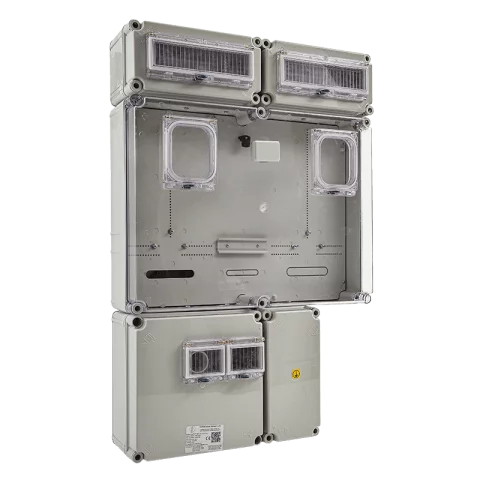 Csatári Plast PVT 6075 Á-V Fm-SZ ÁK-U 1/3 fázisú kombinált villanyóra szekrény 12mod szabadvezetékes