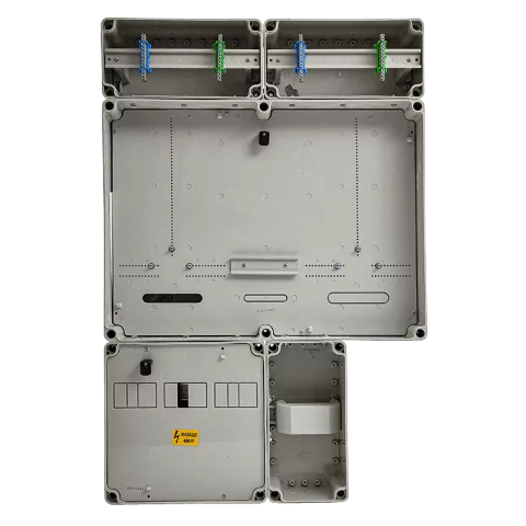 Csatári Plast PVT 6075 Á-V Fm-SZ ÁK-U 1/3 fázisú kombinált villanyóra szekrény 12mod szabadvezetékes