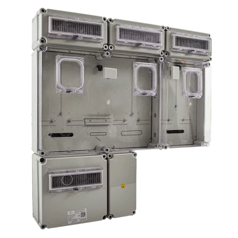 Csatári Plast PVT 7590 Á-V-H Fm-SZ ÁK-U 1/3 fázisú kombinált villanyóra szekrény 12m szabadvezetékes