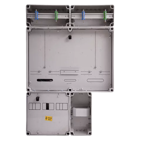 Csatári Plast PVT 6075 Á-V Fm-K ÁK-U 1/3 fázisú kombinált villanyóra szekrény 80A 12 mod földkábeles