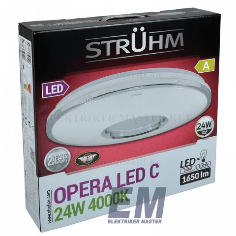 Mennyezeti lámpa LED 24W 4000K IP44 Strühm Opera